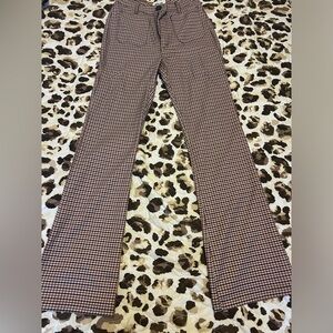 ROLLAS flared plaid pants